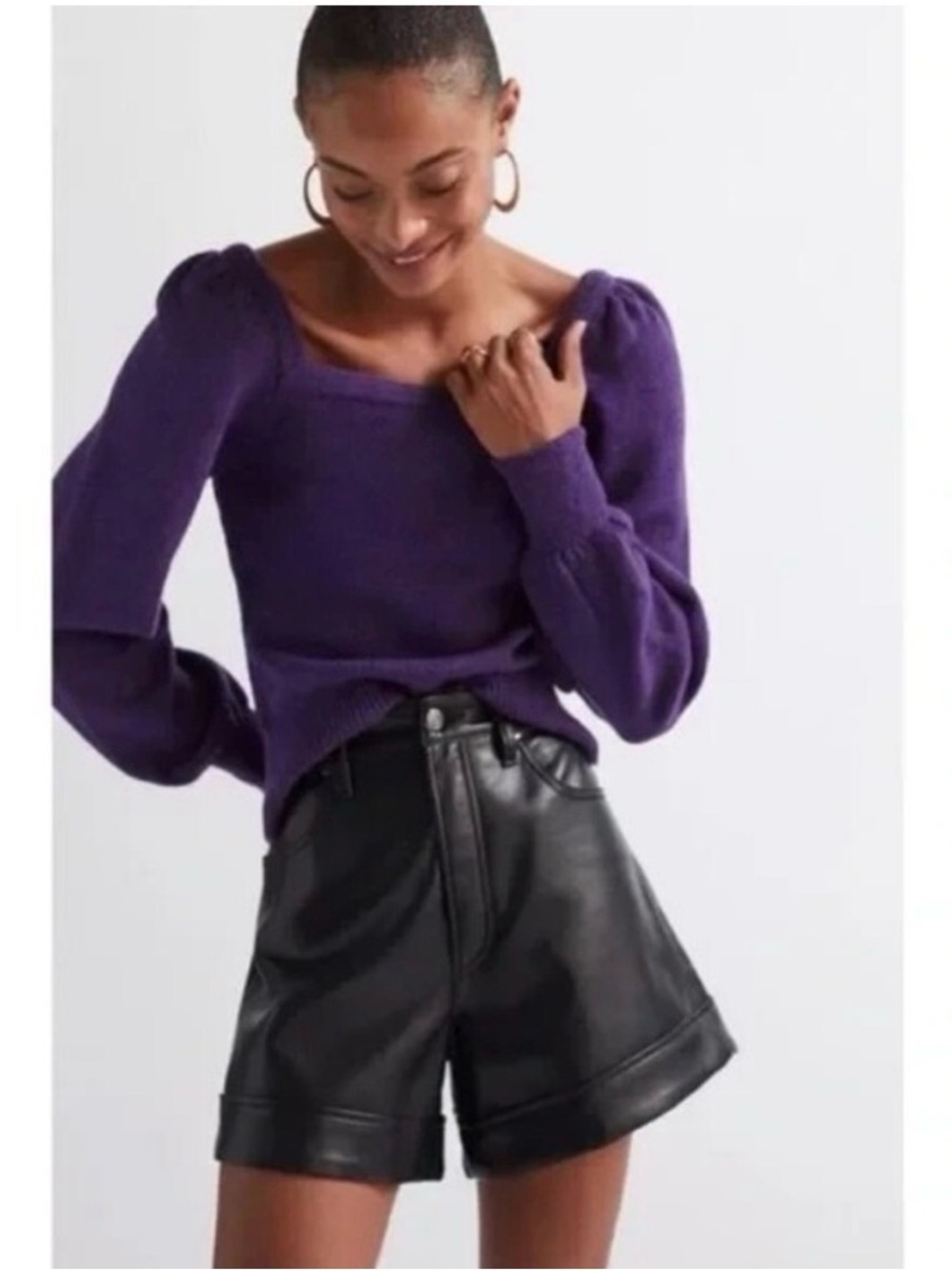 Anthropologie Purple Sweater